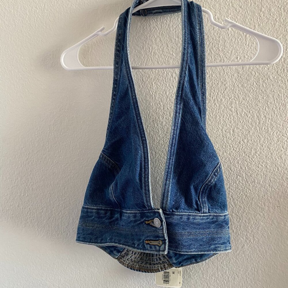 NWT Levi's Denim Halter Crop/Bralette Top